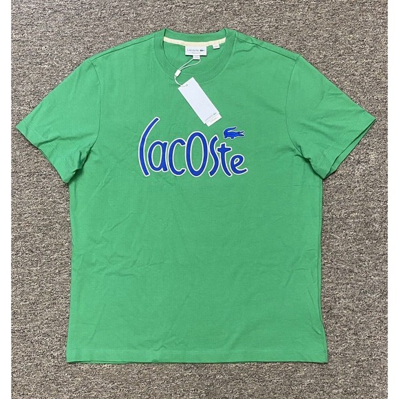 NWT Men’s Lacoste T-Shirt Green/Blue MSRP $70...... SIZE 7XXL …FAST SHIPPING… - Picture 2 of 2